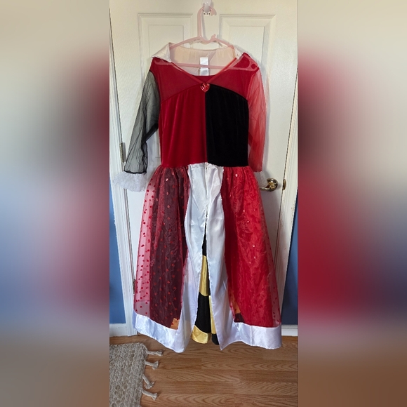 Disney Alice In Wonderland Costume Adult  Queen Of Hearts Dress Halloween SZ XL - Picture 1 of 2